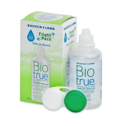 Разтвор за контактни лещи BioTrue Flight Pack 100 мл.